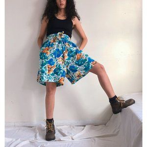 vintage 80's tropical high waist Bermuda/ shorts